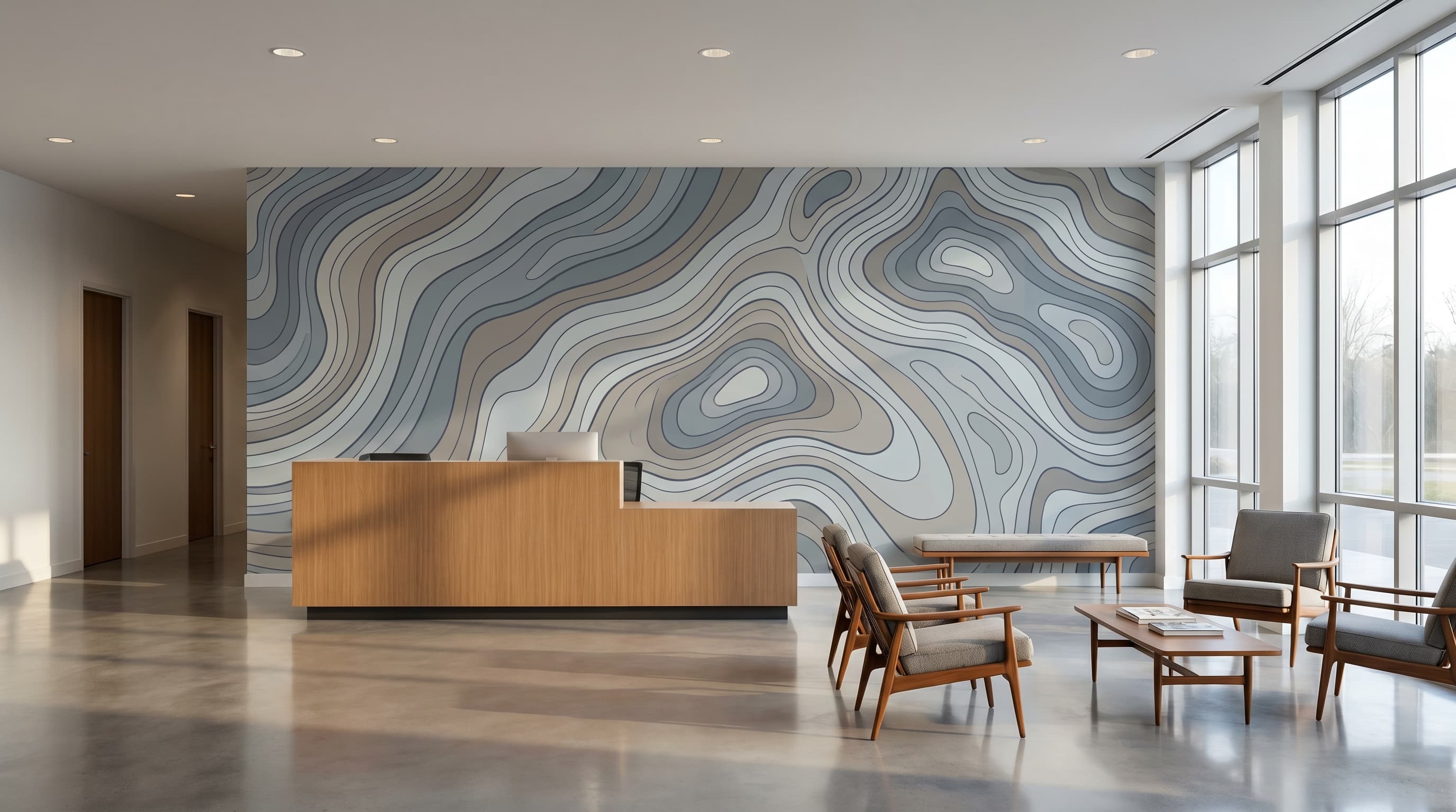 Corporate topographic wall