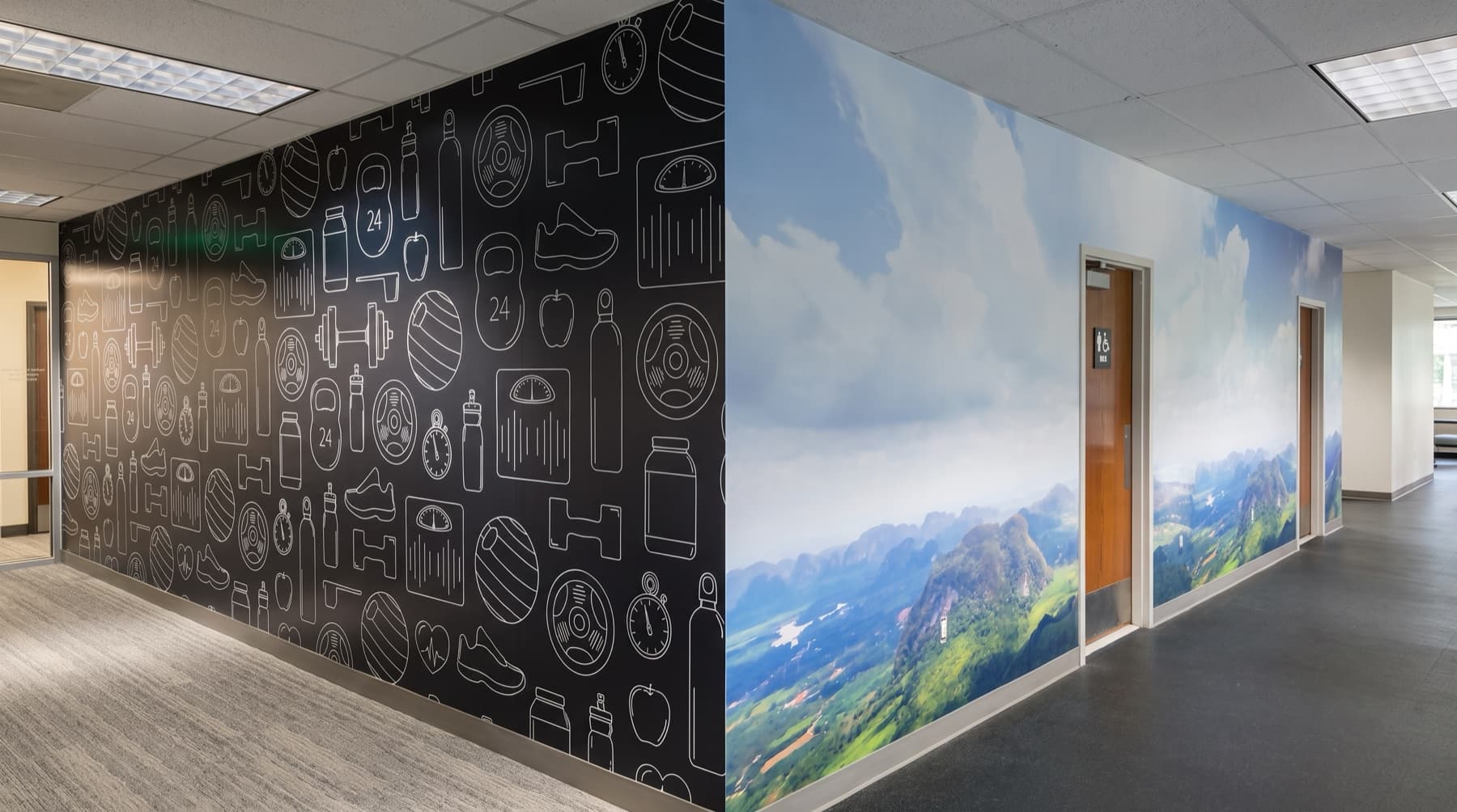Custom landscape feature wall