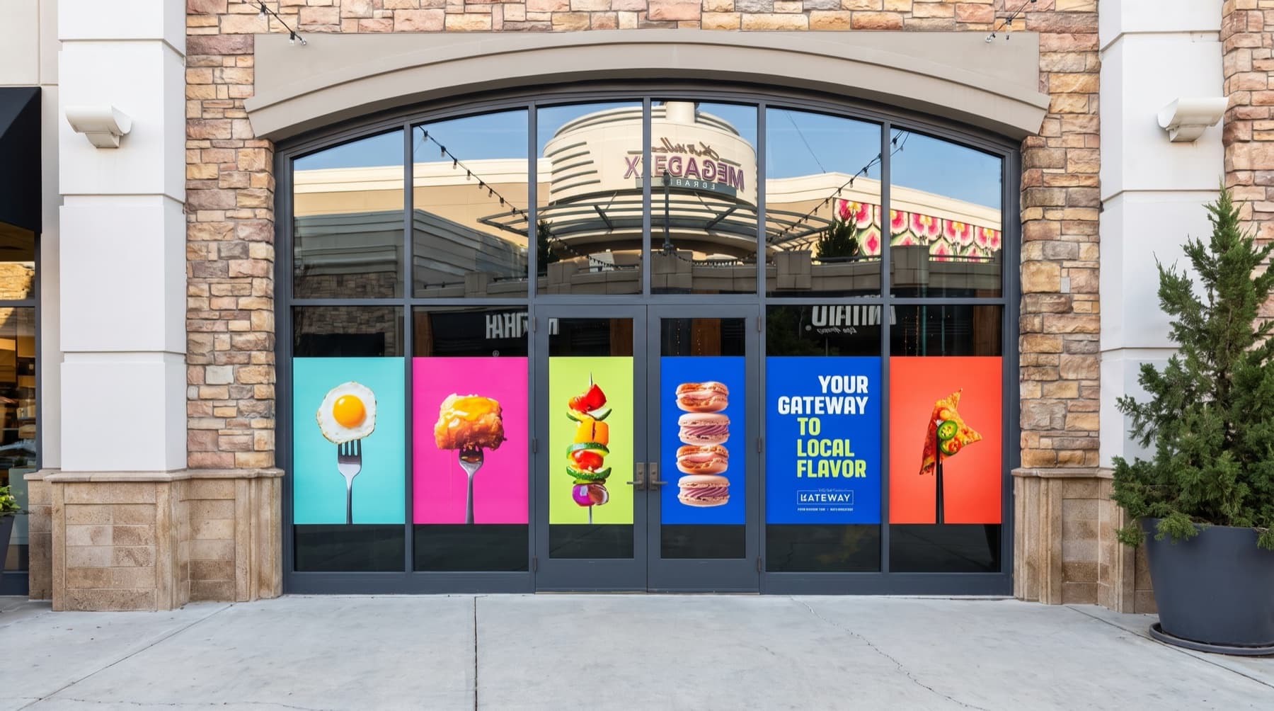 Full-color storefront window display
