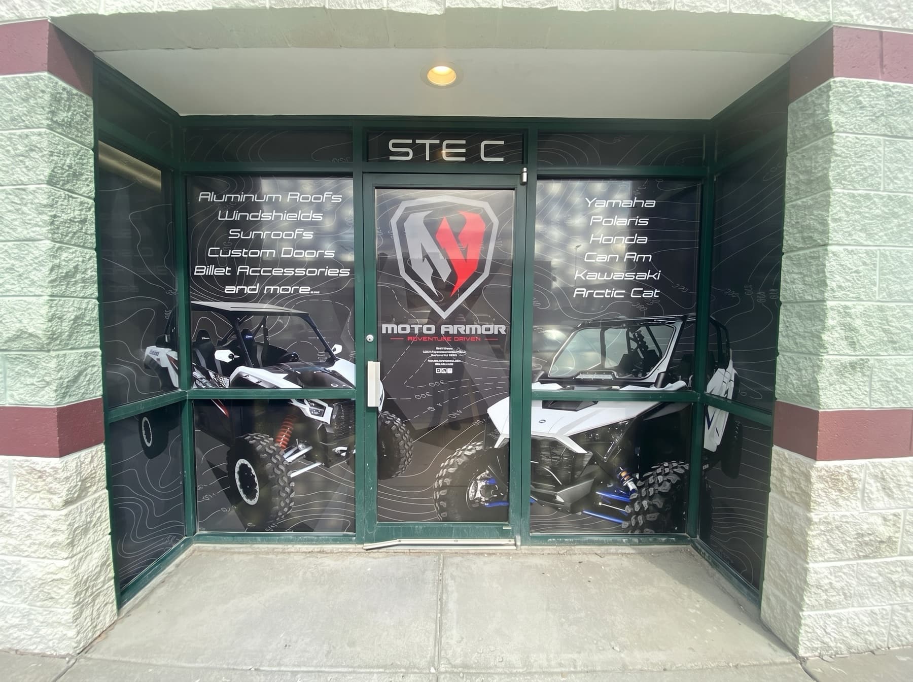 Glass-door entrance graphics