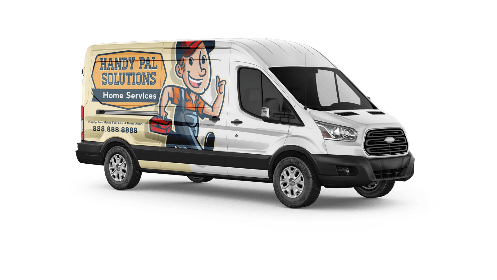 Three-quarter wrap on a Ford Transit