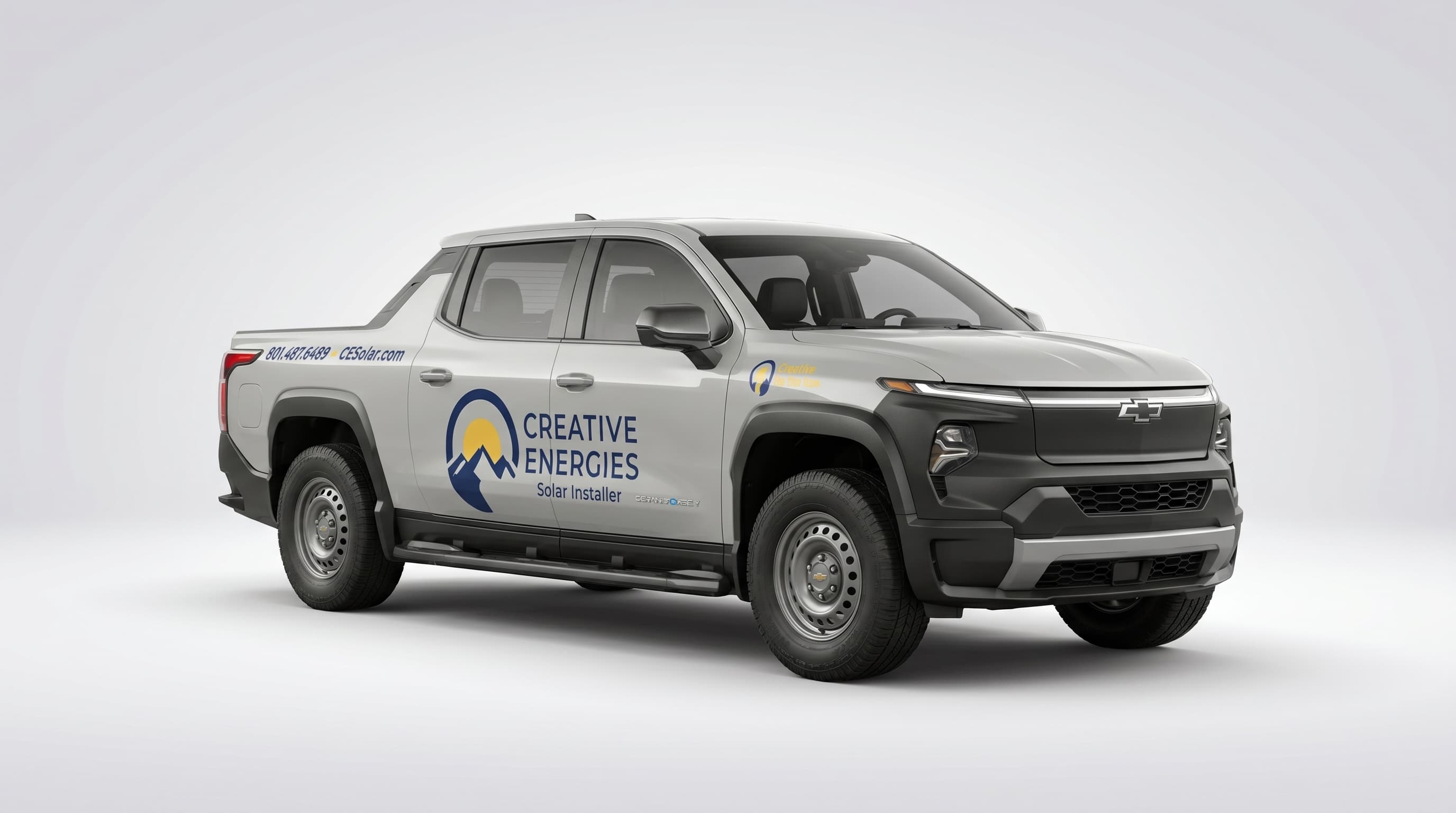 Creative Energies Chevy Silverado EV solar wrap