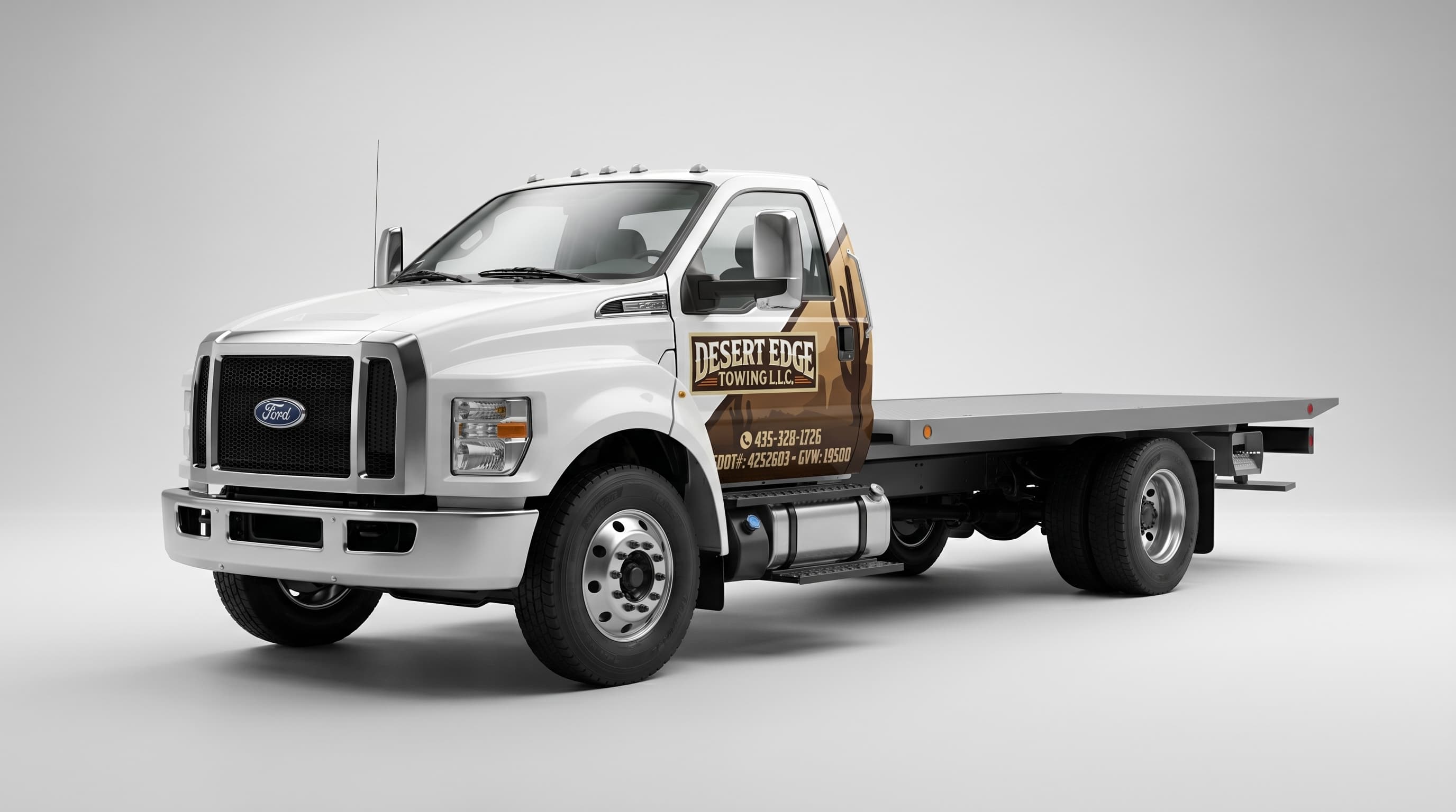 Desert Edge Ford F-650 tow truck wrap