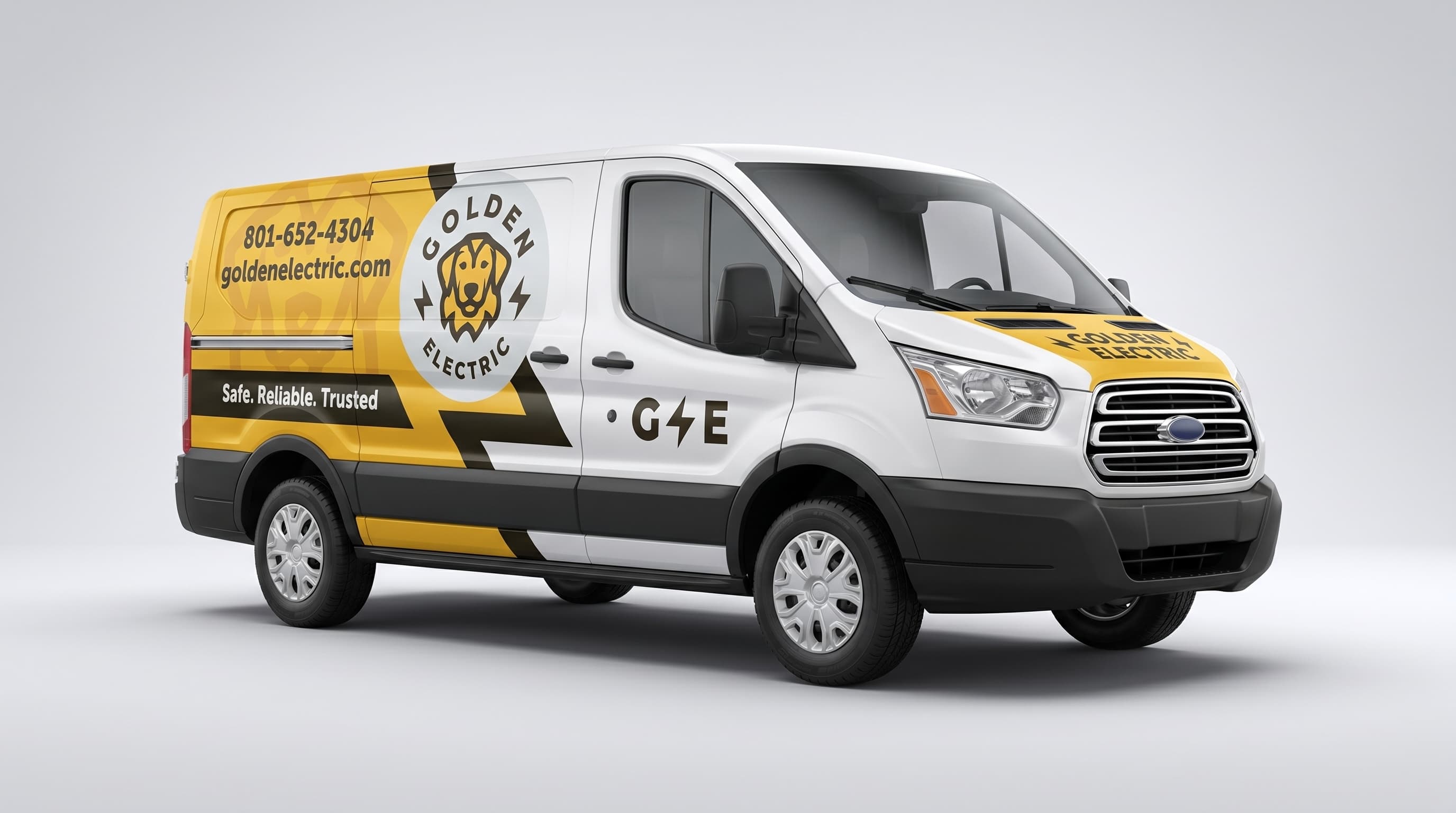 Golden Electric service van wrap
