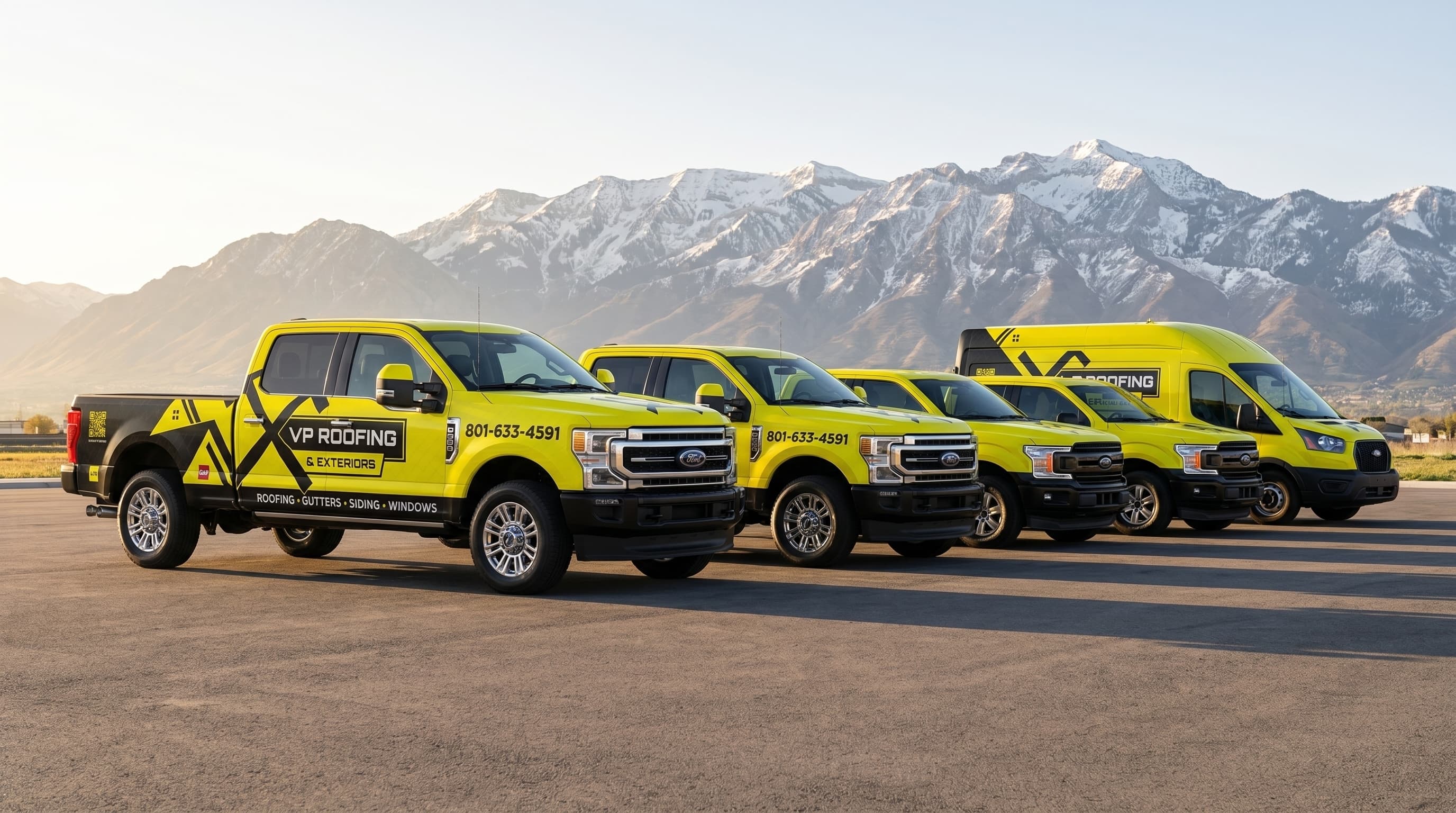 VP Roofing — F-350s + F-150s + Transit